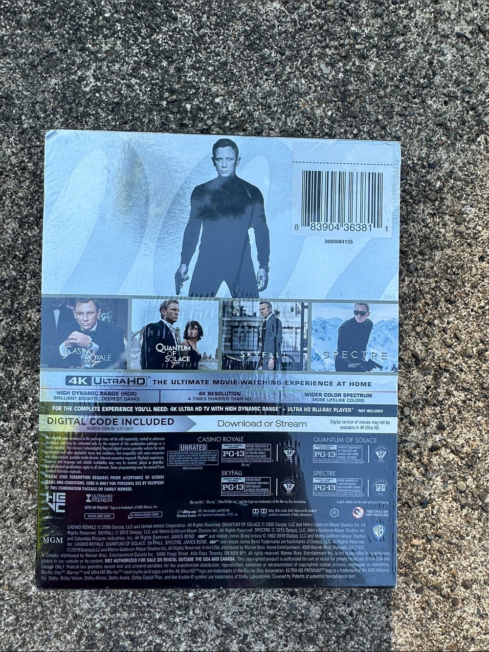 NEW SEALED 007 Daniel Craig Collection 4K Ultra HD Blu-Ray + Digital Code - Picture 3 of 4